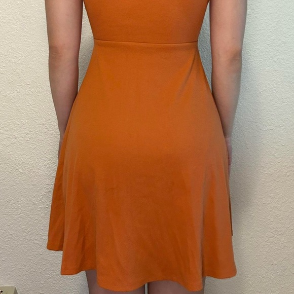 Wild Fable Orange Skater Sun Dress Size Large - Picture 2 of 6
